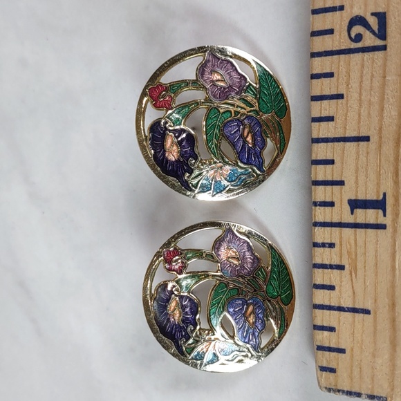 Cloisonne Earrings - Picture 2 of 4